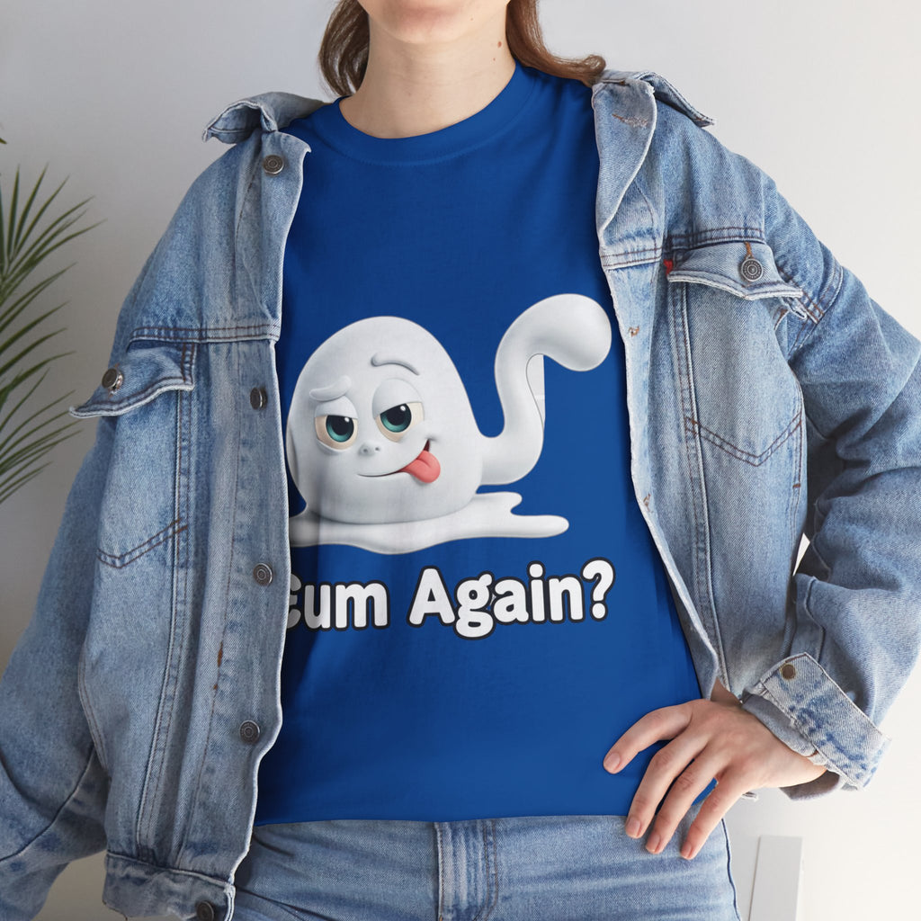 Graphic Tee — Playful Naughty "Cum Again?" T-Shirt