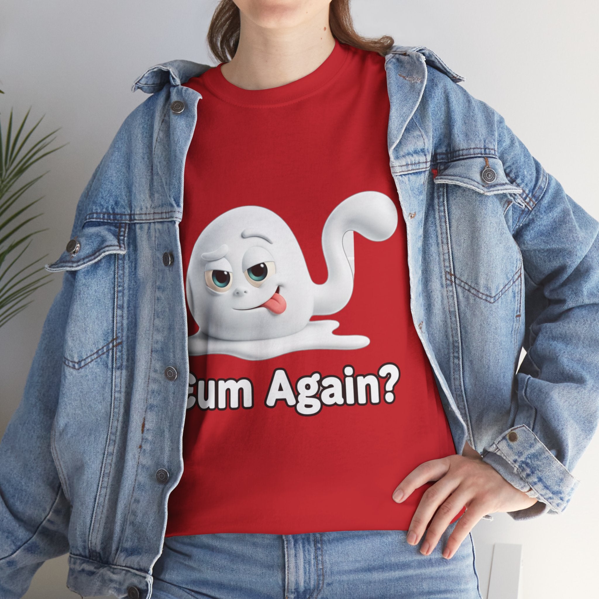 Graphic Tee — Playful Naughty "Cum Again?" T-Shirt