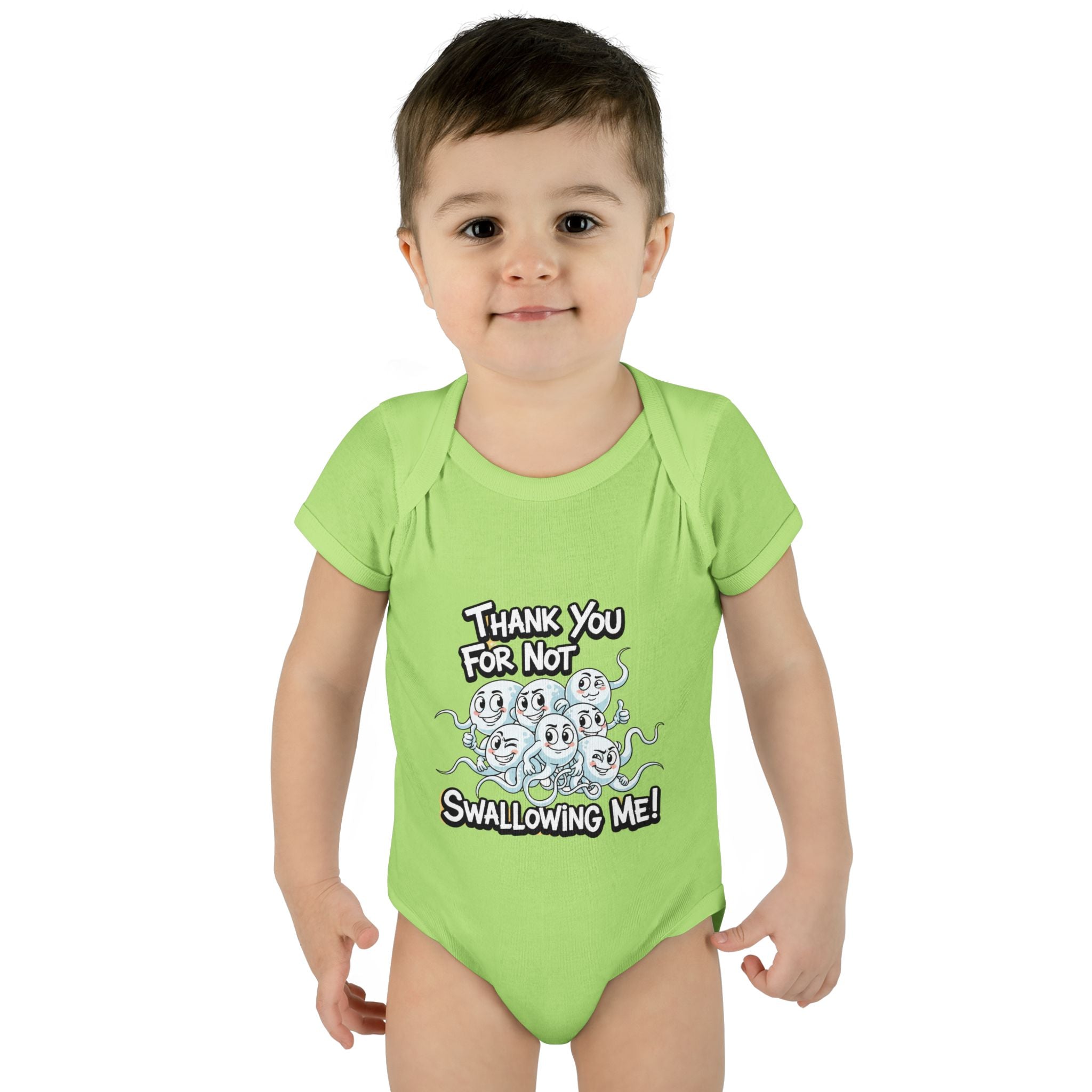 Thank You For Not Swallowing Me – Funny Inappropriate Baby Bodysuit