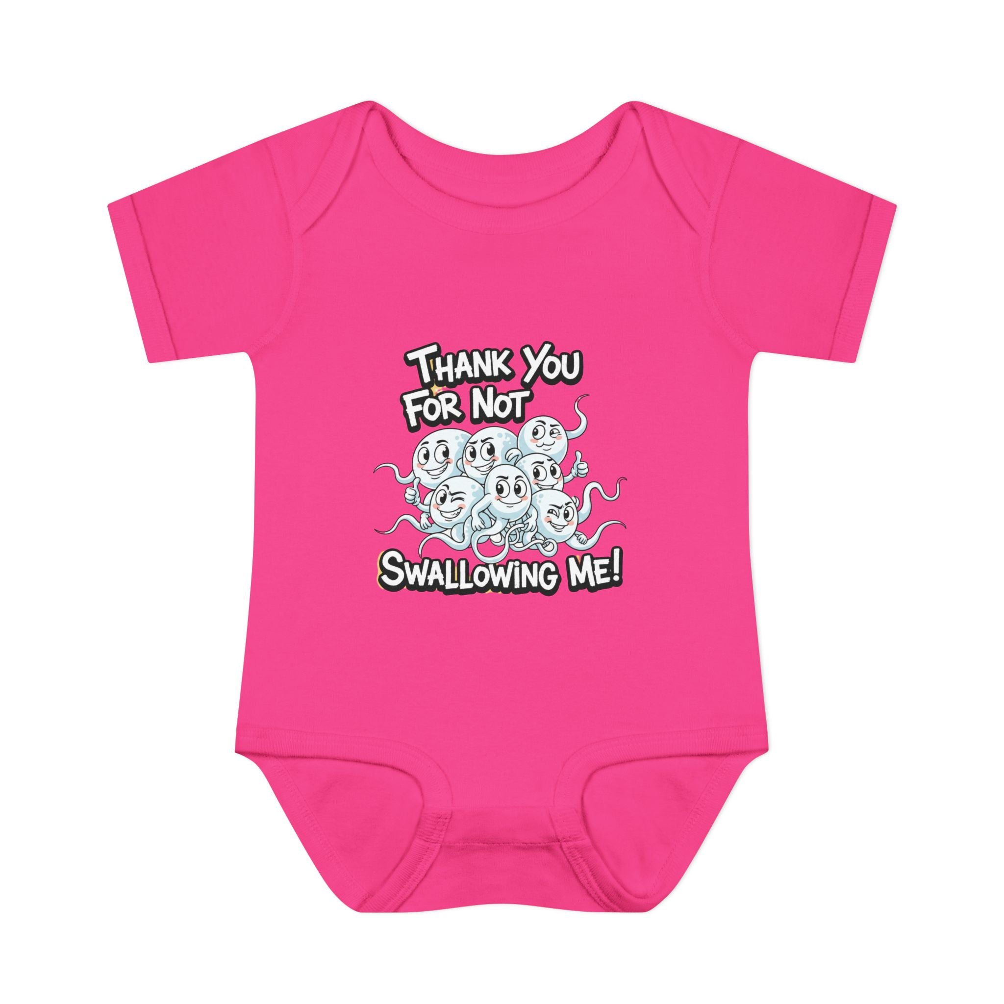 Thank You For Not Swallowing Me – Funny Inappropriate Baby Bodysuit