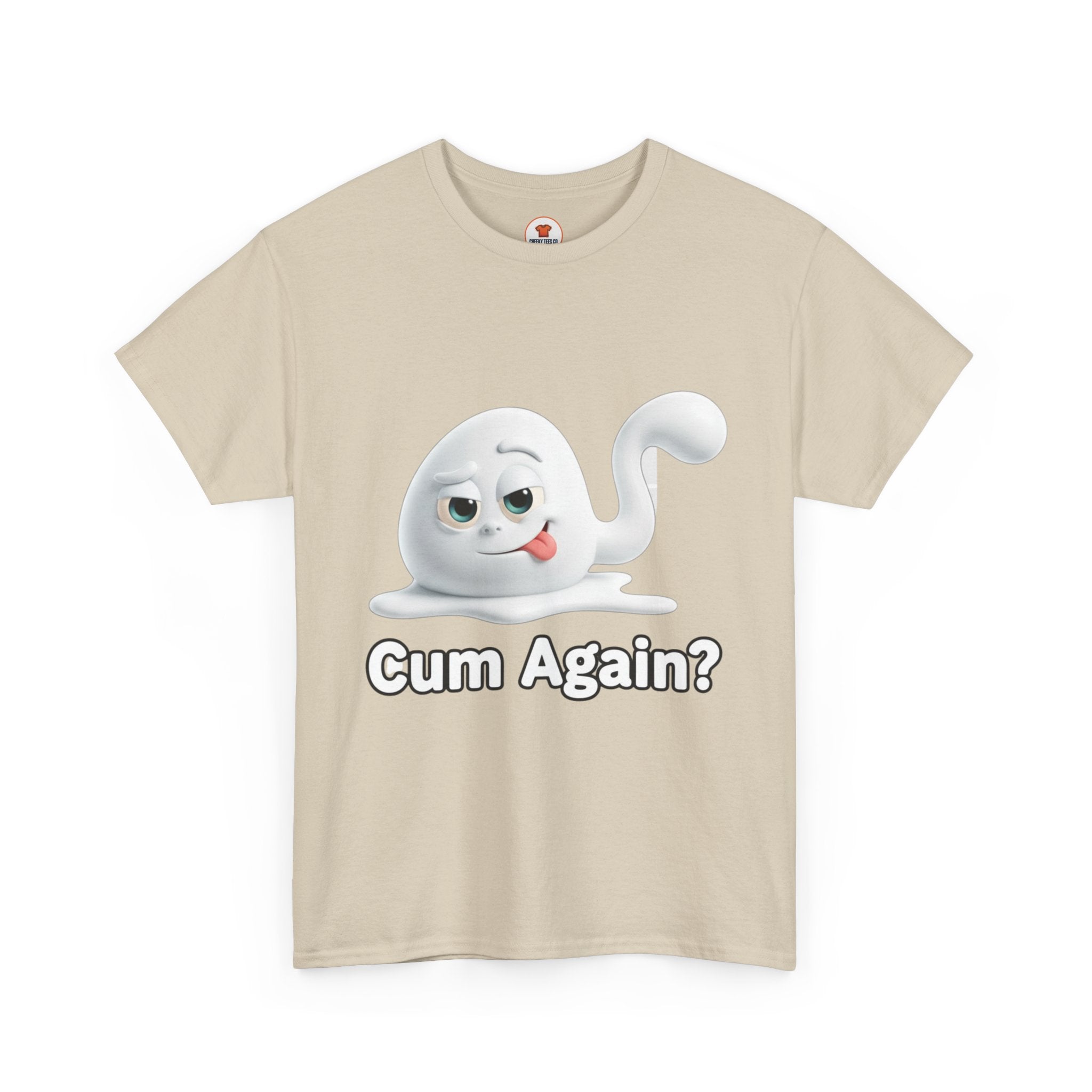 Graphic Tee — Playful Naughty "Cum Again?" T-Shirt