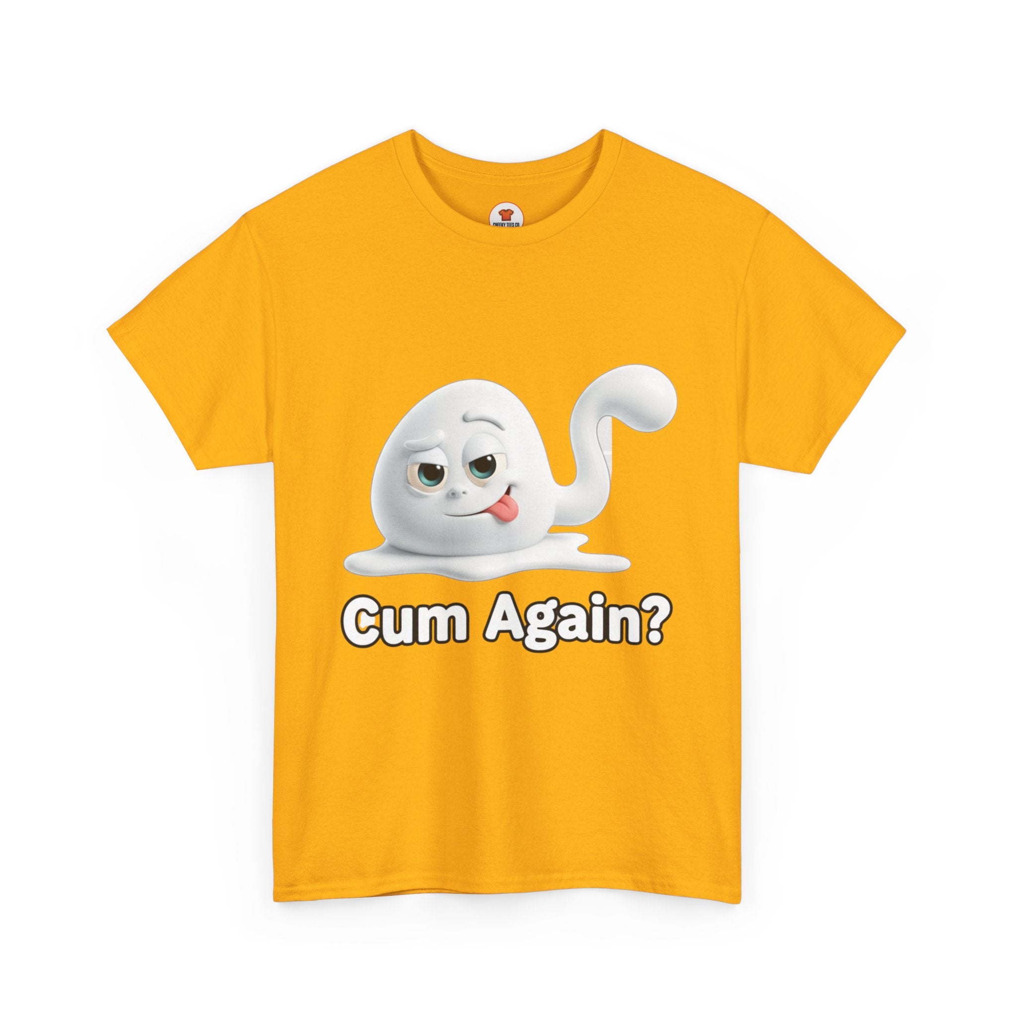 Graphic Tee — Playful Naughty "Cum Again?" T-Shirt
