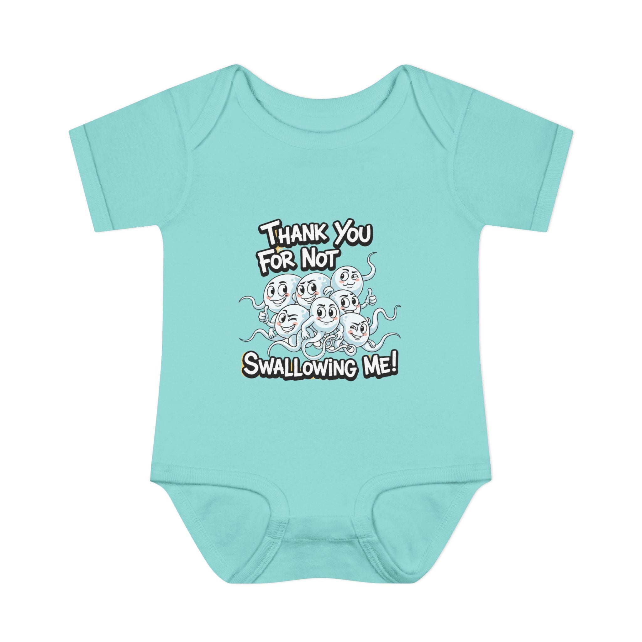 Thank You For Not Swallowing Me – Funny Inappropriate Baby Bodysuit