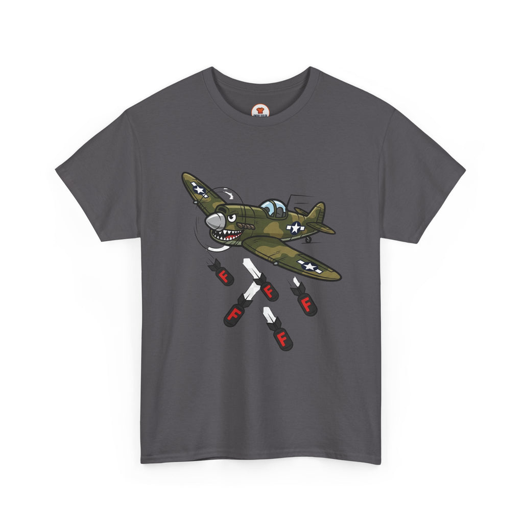 F-Bomb Fighter Plane Cartoon T-Shirt – Cheeky Vintage Military Humor