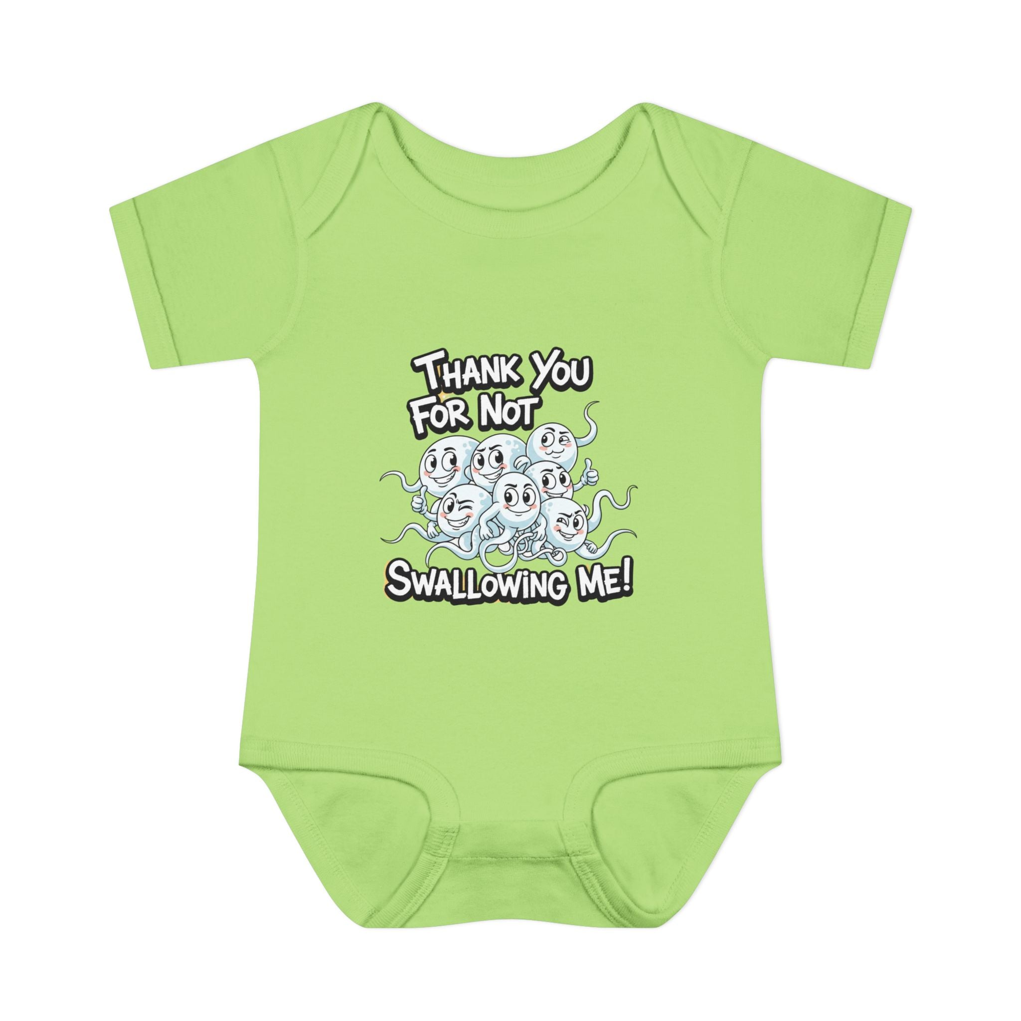 Thank You For Not Swallowing Me – Funny Inappropriate Baby Bodysuit