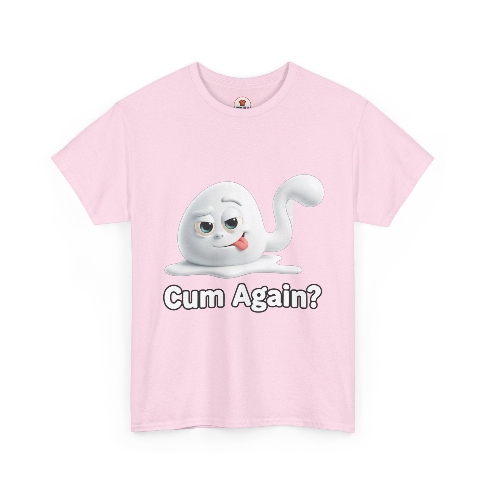 Graphic Tee — Playful Naughty "Cum Again?" T-Shirt