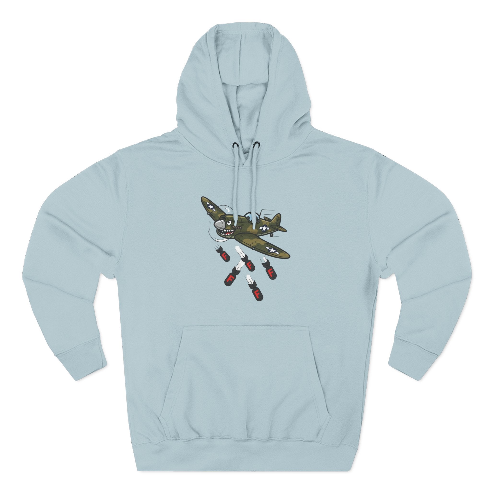 F-Bomb Fighter Plane Cartoon Hoodie – Cheeky Vintage Military Humor