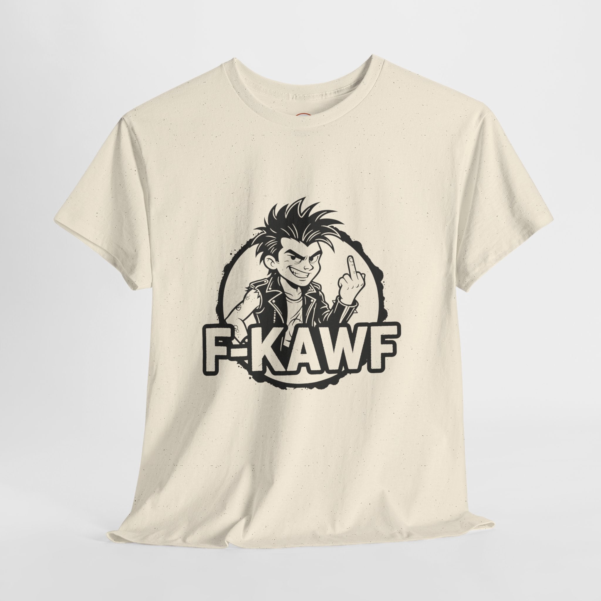F-KAWF Punk Attitude T-Shirt – Cheeky Middle Finger Graphic Tee