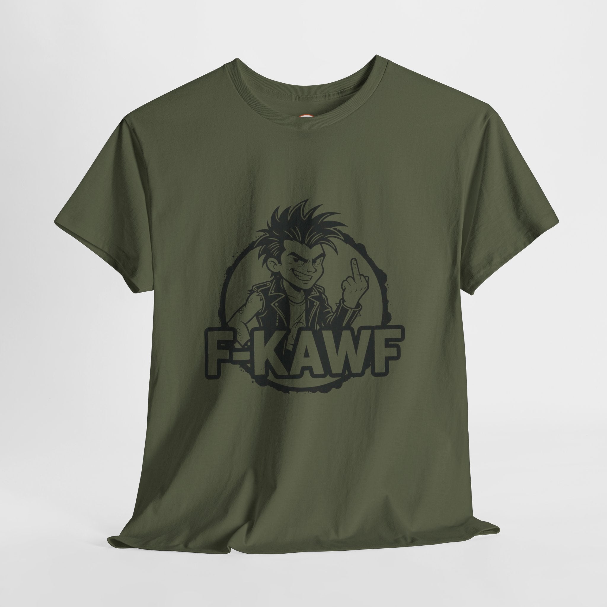 F-KAWF Punk Attitude T-Shirt – Cheeky Middle Finger Graphic Tee