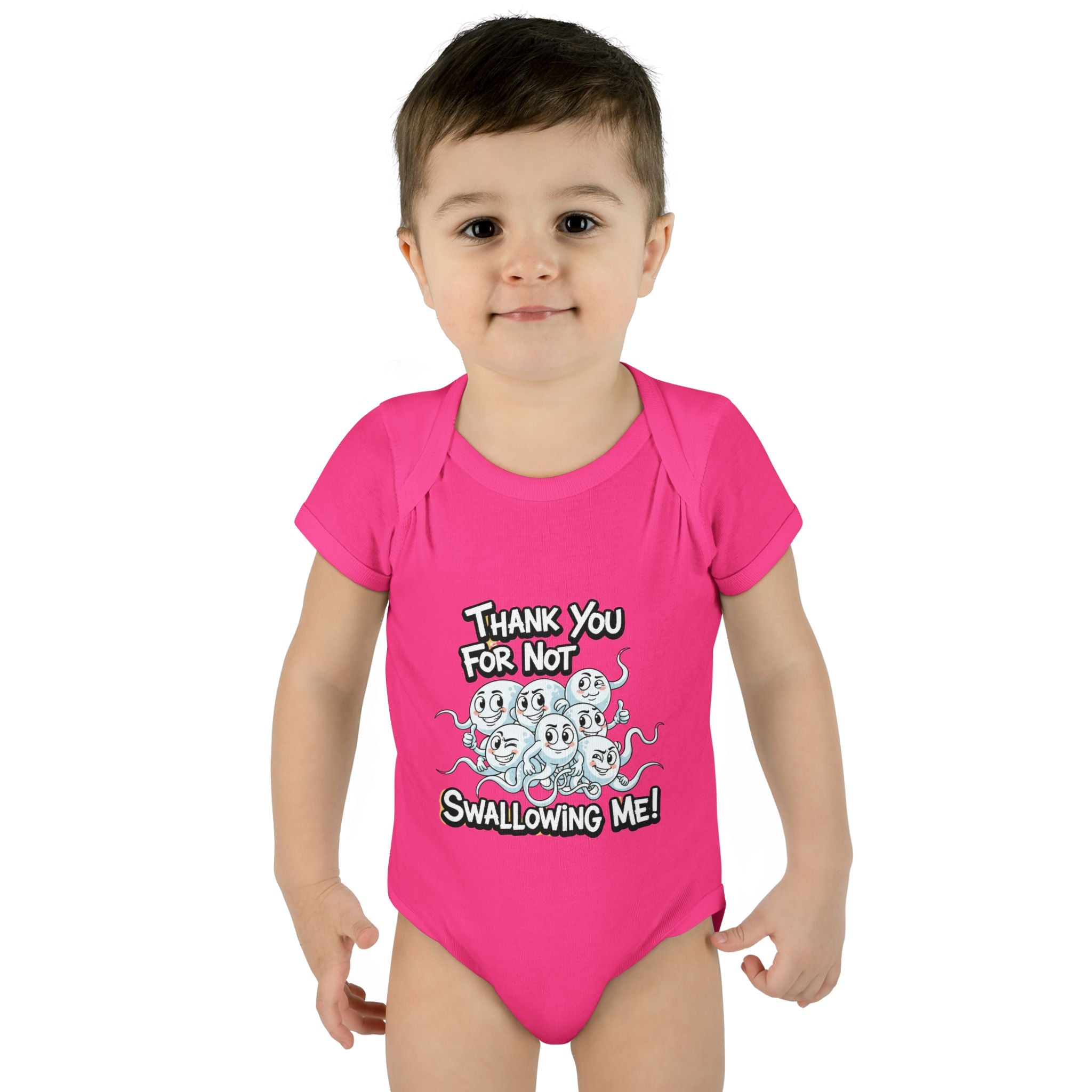 Thank You For Not Swallowing Me – Funny Inappropriate Baby Bodysuit