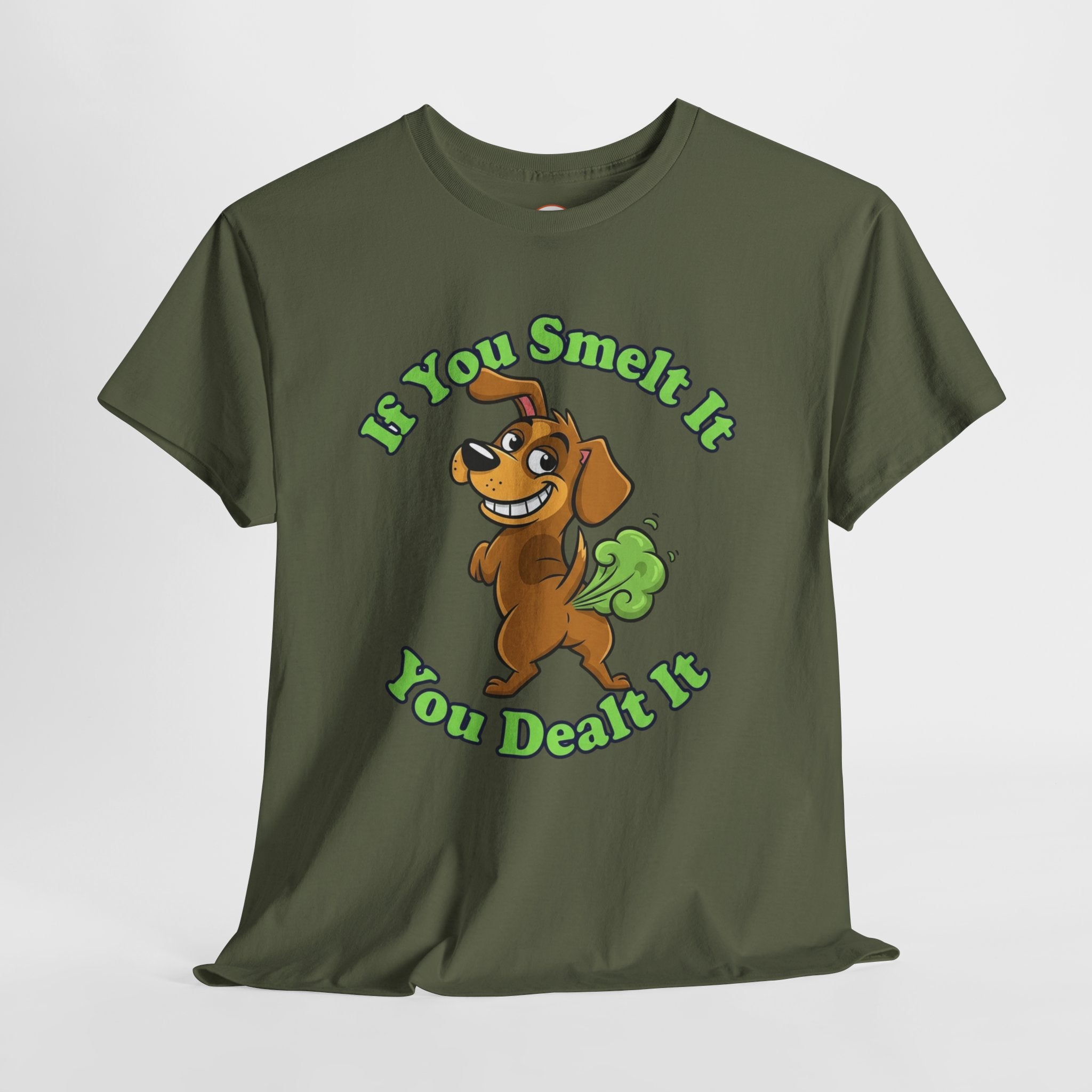 ‘If You Smelt It You Dealt It’ Farting Dog Tee – Funny Cheeky Unisex Shirt