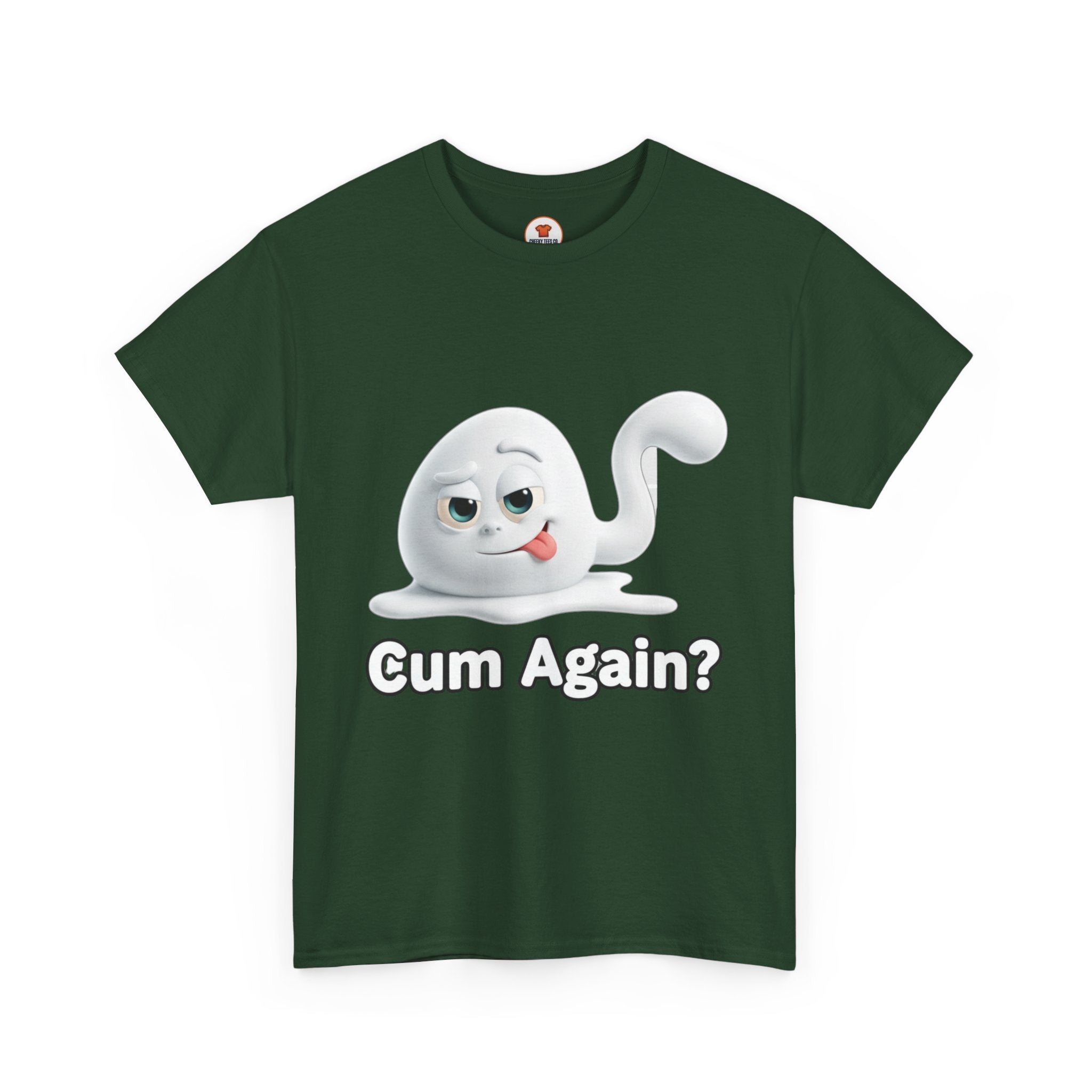 Graphic Tee — Playful Naughty "Cum Again?" T-Shirt