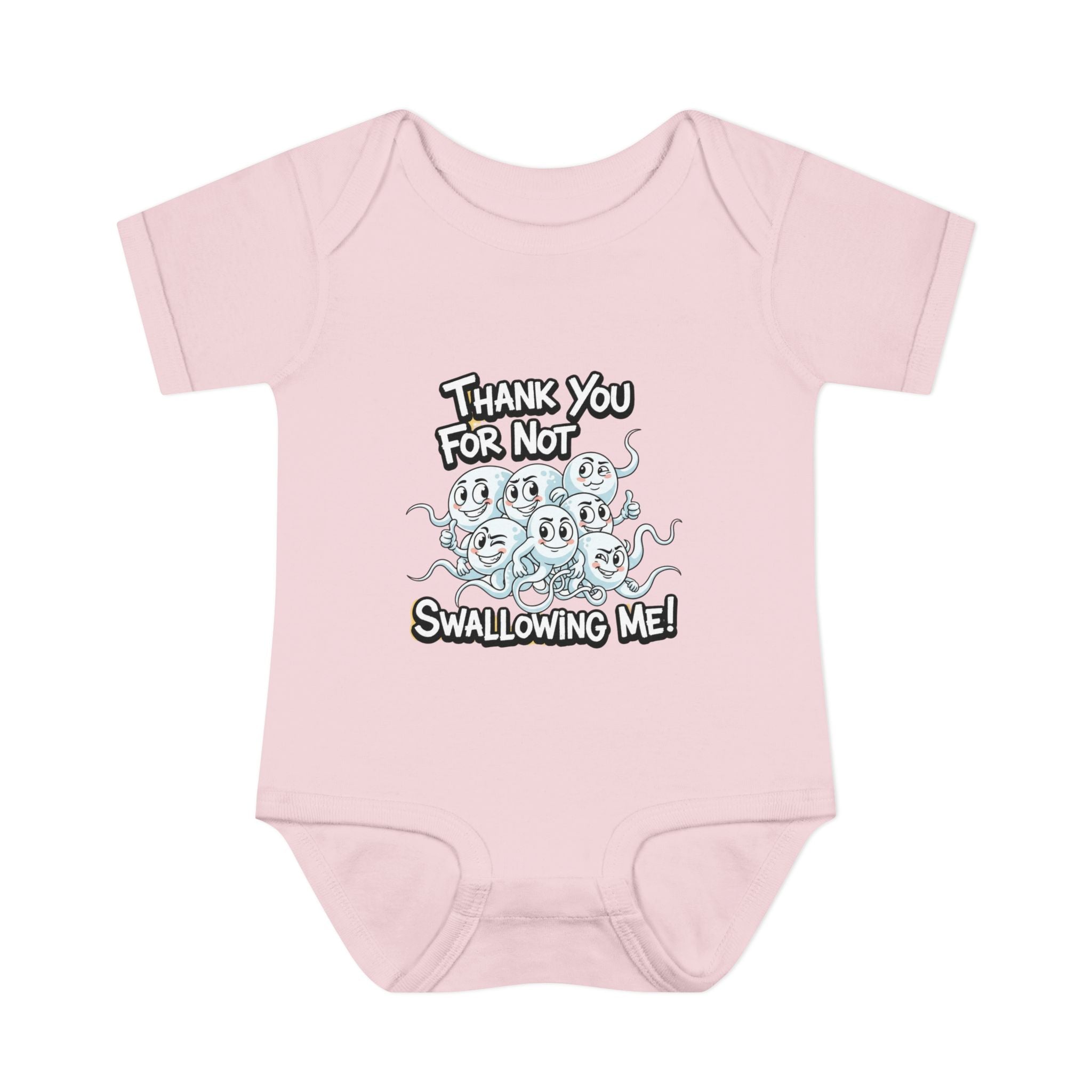 Thank You For Not Swallowing Me – Funny Inappropriate Baby Bodysuit