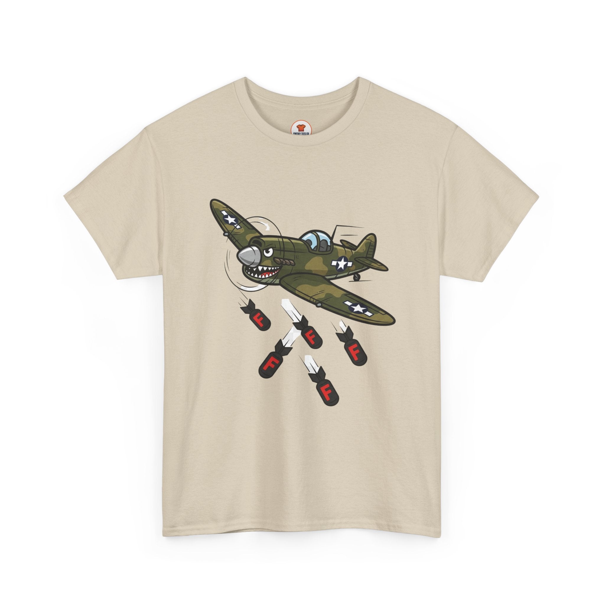 F-Bomb Fighter Plane Cartoon T-Shirt – Cheeky Vintage Military Humor