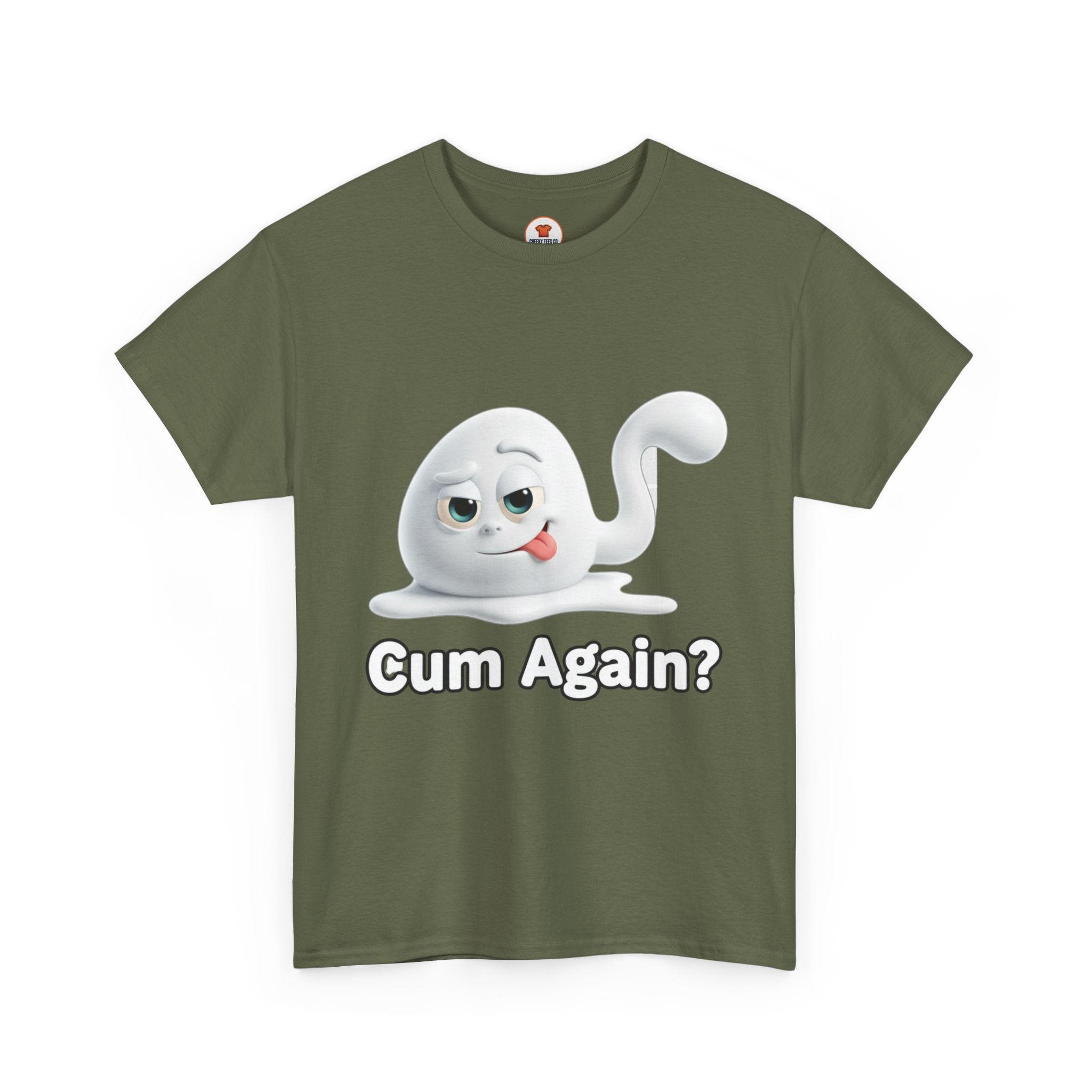 Graphic Tee — Playful Naughty "Cum Again?" T-Shirt