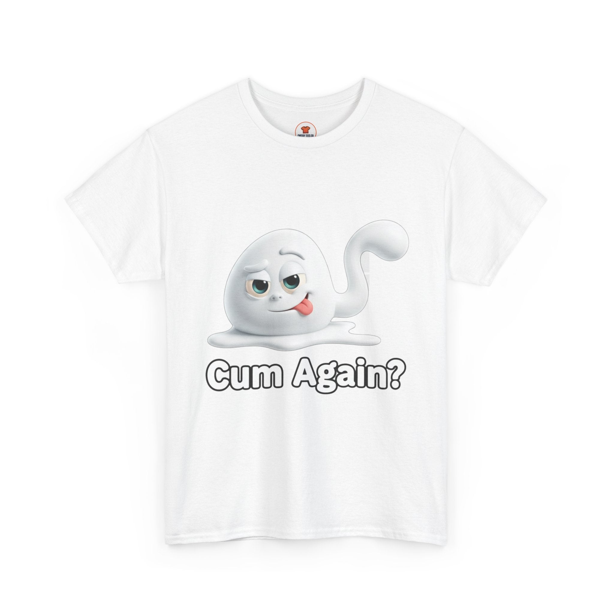 Graphic Tee — Playful Naughty "Cum Again?" T-Shirt
