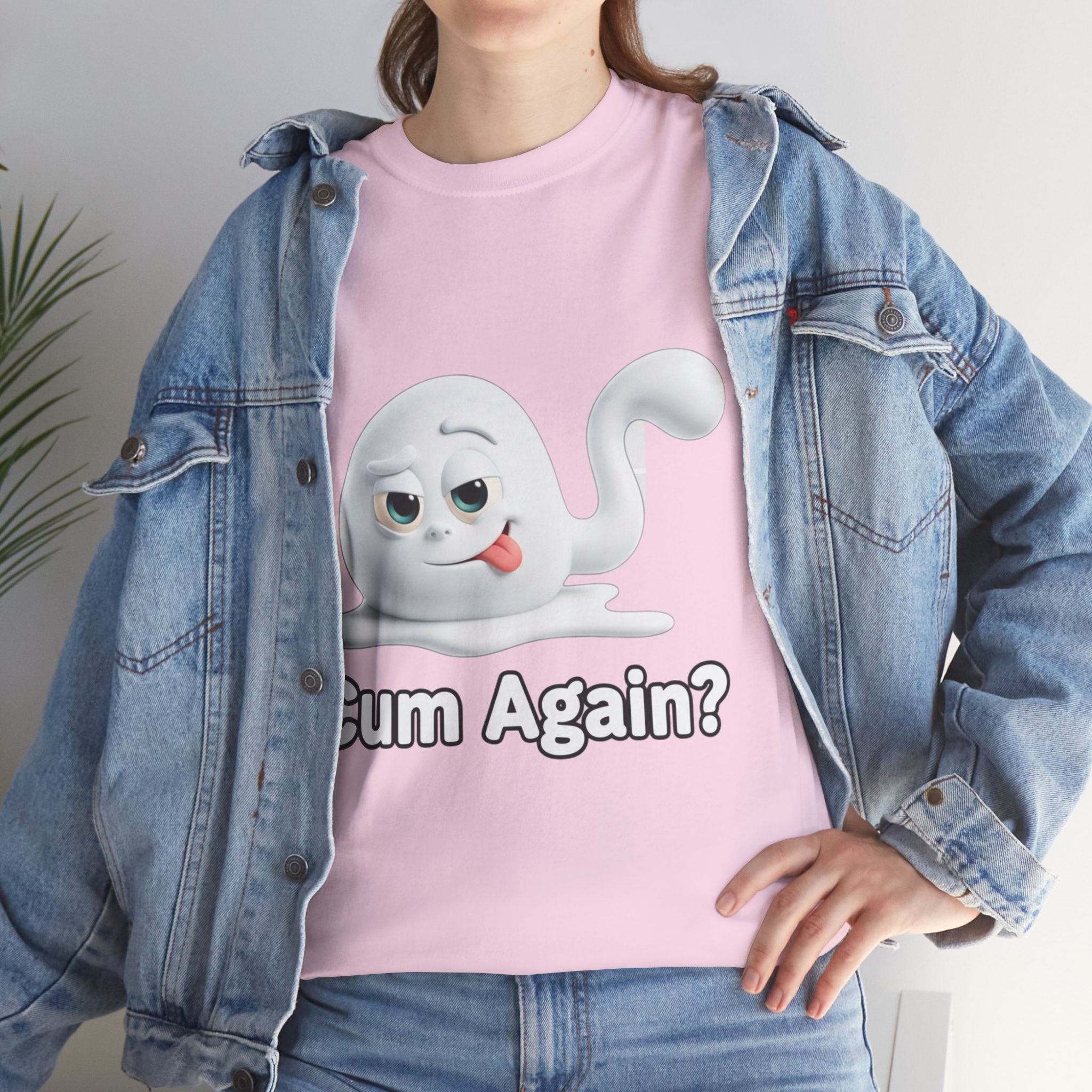 Graphic Tee — Playful Naughty "Cum Again?" T-Shirt