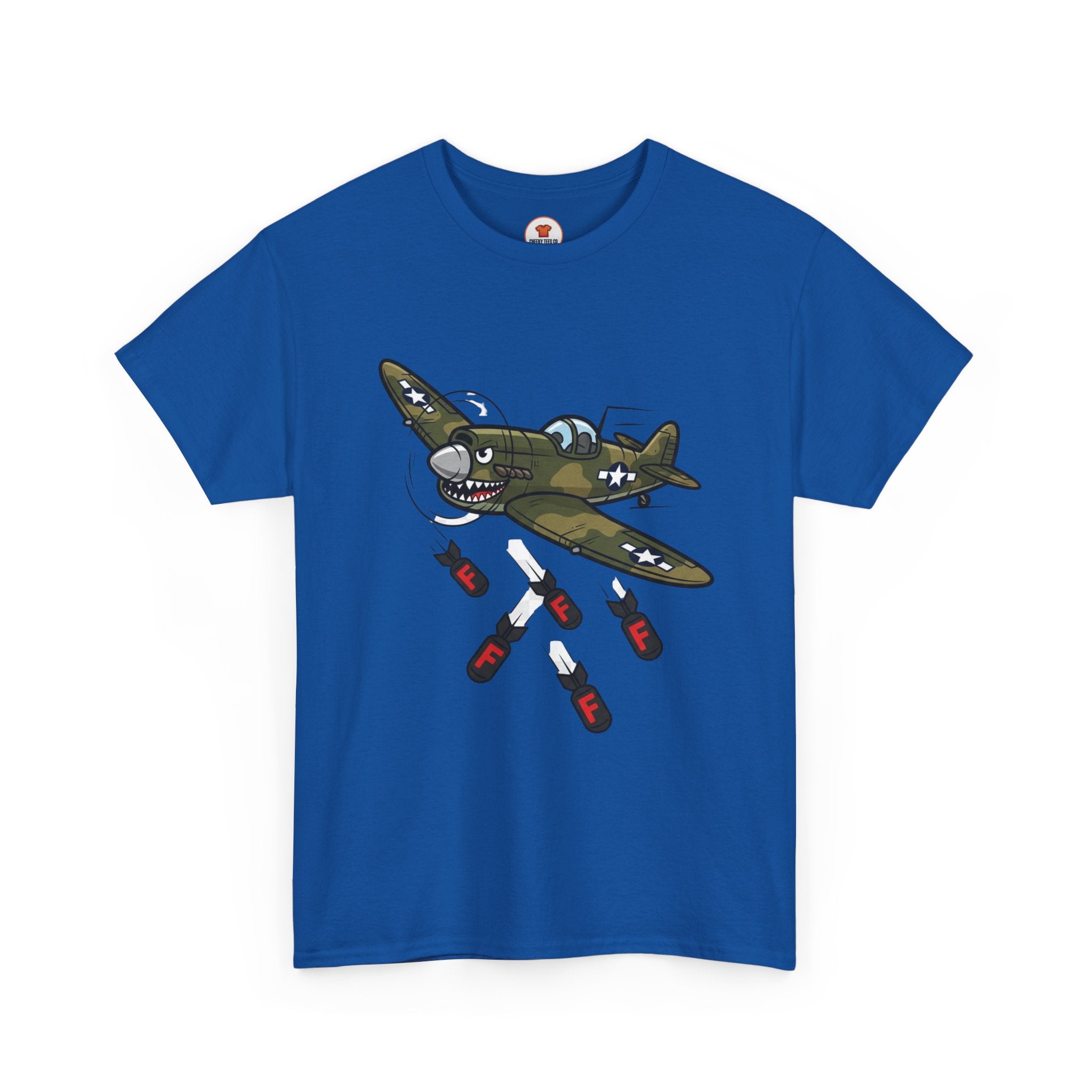 F-Bomb Fighter Plane Cartoon T-Shirt – Cheeky Vintage Military Humor