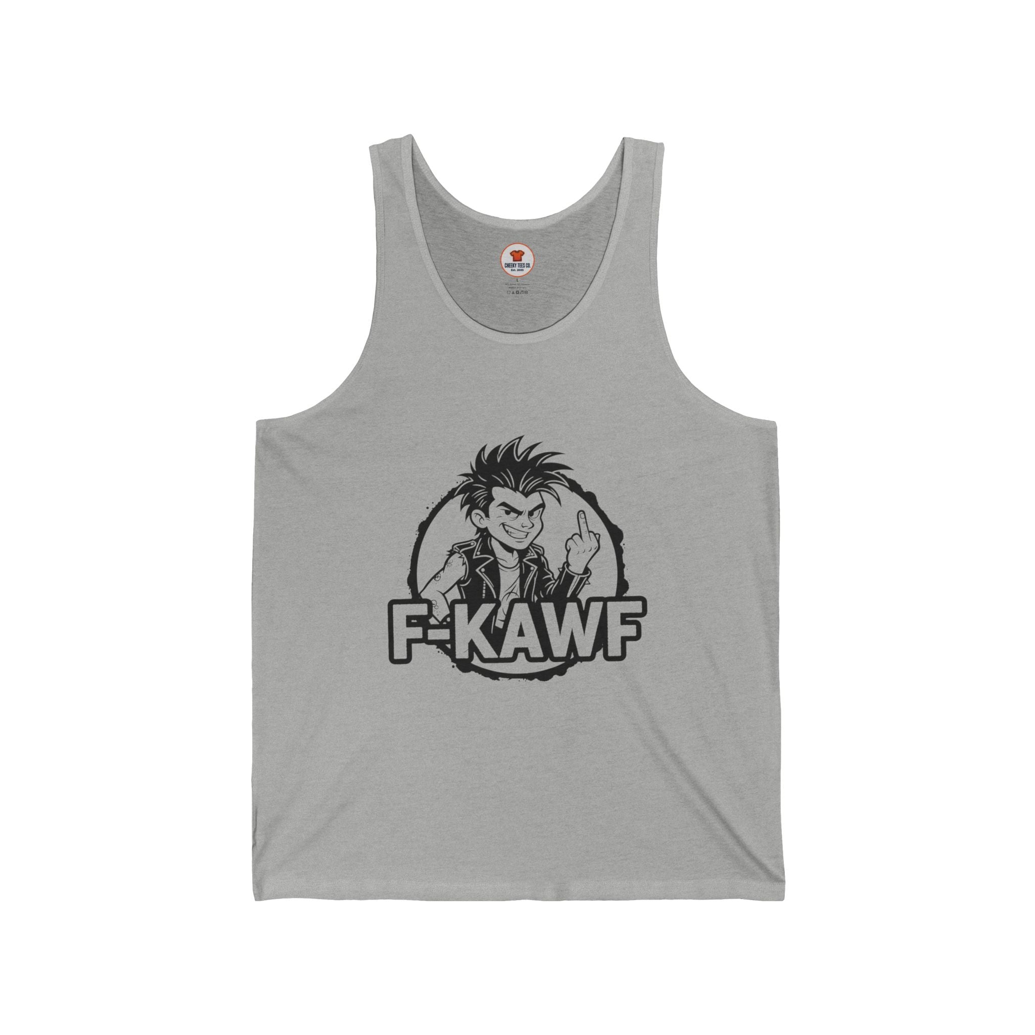 F-KAWF Punk Attitude Tank Top – Cheeky Middle Finger Graphic